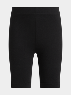 Jet Younger Girls Black and Red BF Cycle Shorts