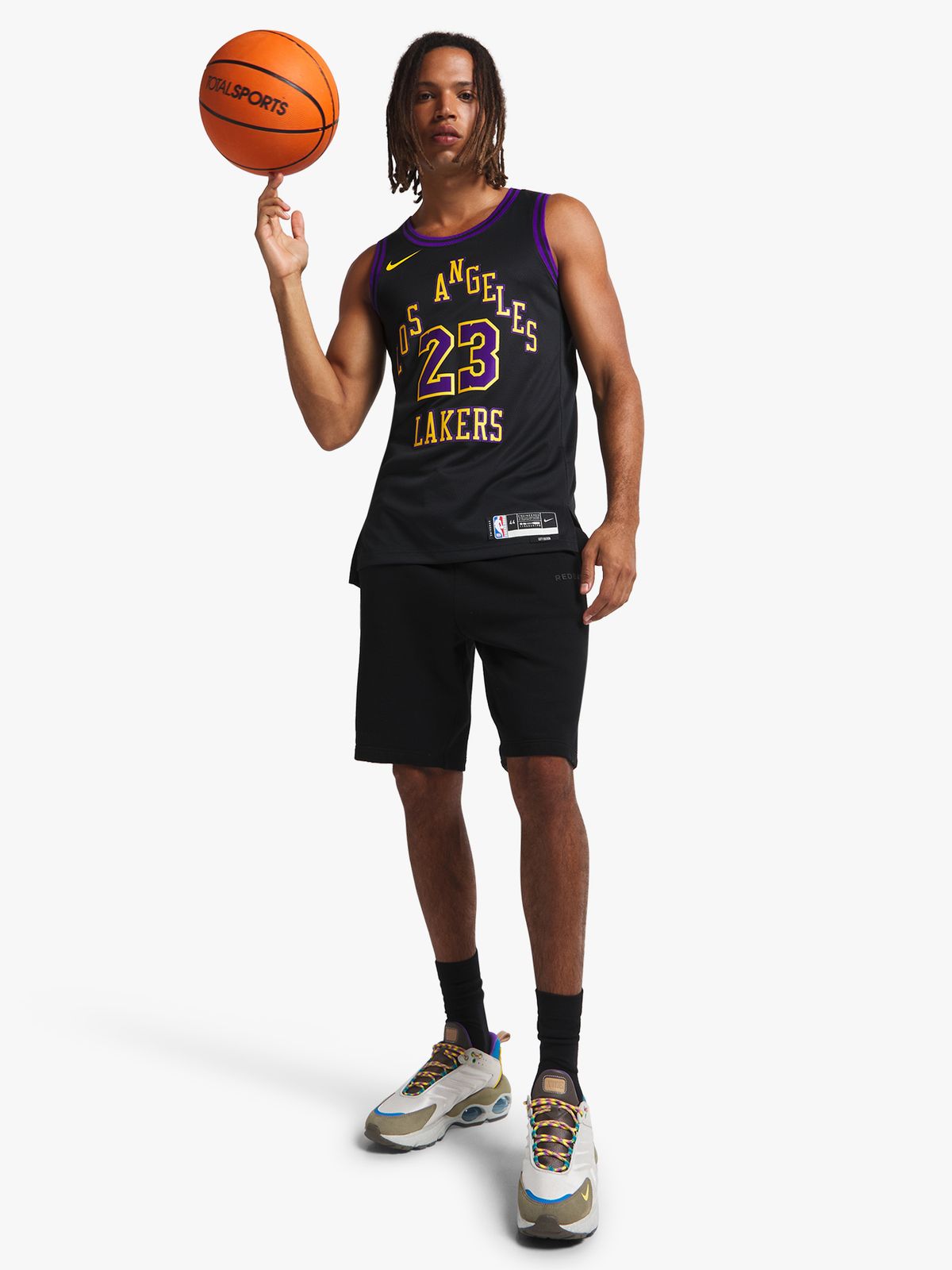 Nike Men's LA Lakers LeBron James Black Swingman Jersey | Bash