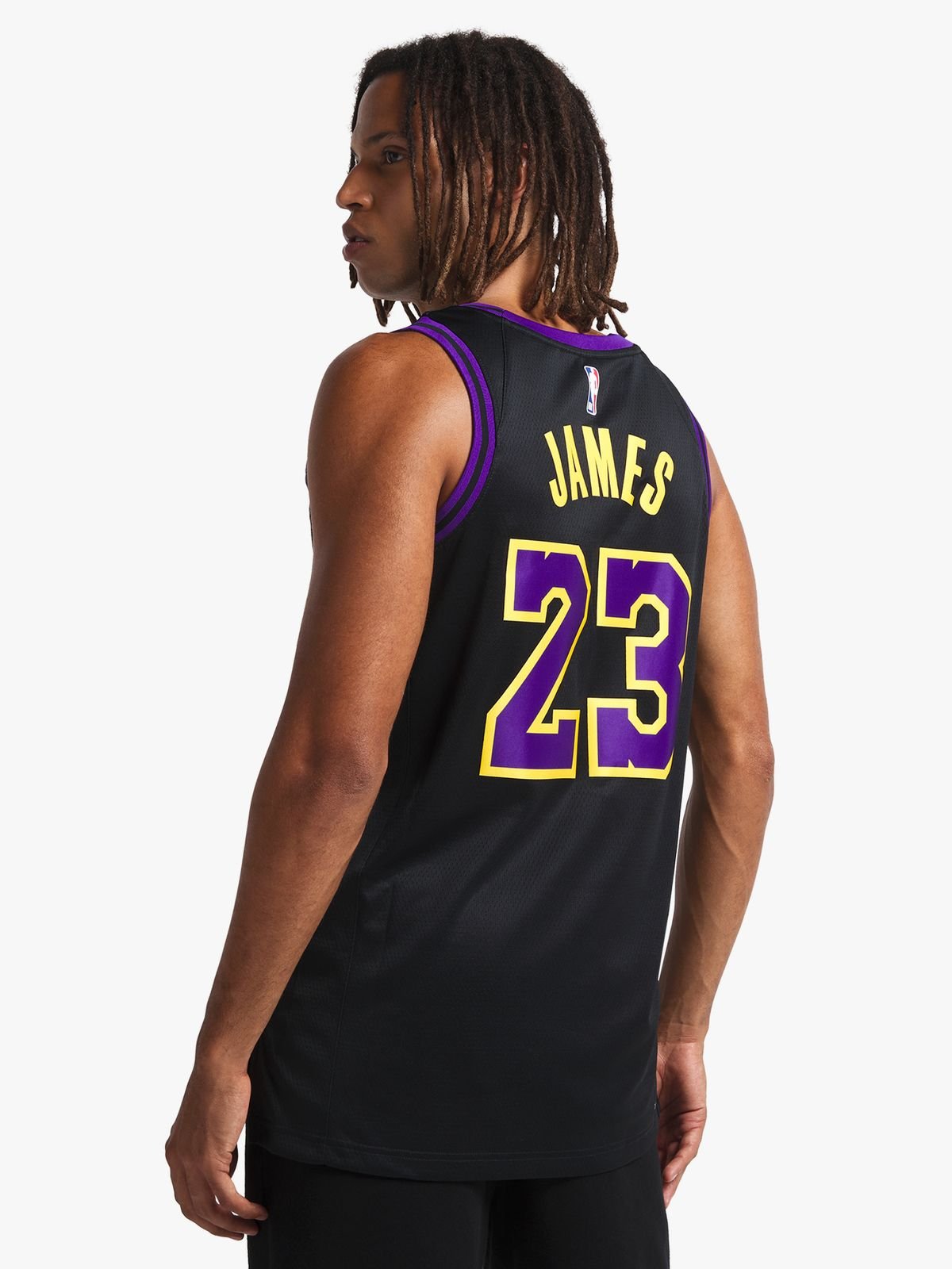 Nike Men's LA Lakers LeBron James Black Swingman Jersey | Bash