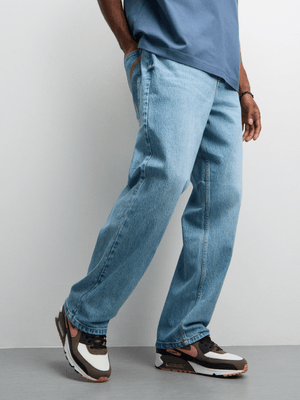 Redbat Men's Wide Leg Light Blue Jeans