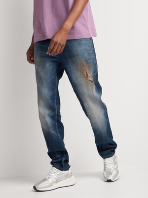 Relay Jeans Men's Seasonal Straight Dark Tint Blue Denim