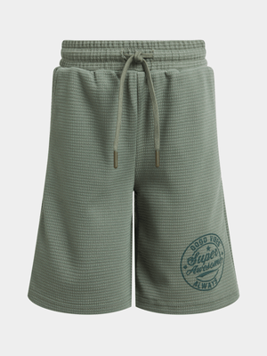 Jet Younger Boys Fatigue Textured Shorts