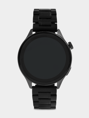 Tempo Pulse GPS Ultra Hydra Black Plated Round Black Silicone Smart Watch