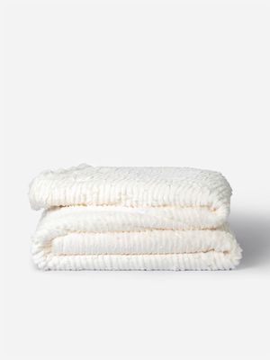 Ripple Sheepskin Throw 150x200cm Milk