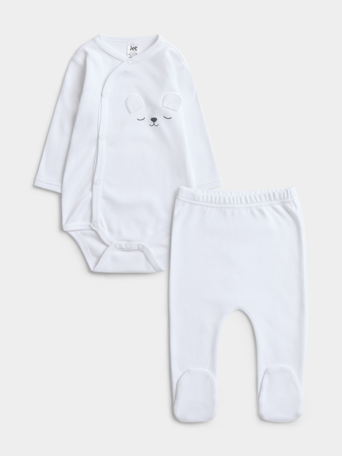 Jet Baby White 3D Bear Ears Vest And Legging Set | Bash