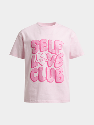 Jet Older Girls Pink Self Love T-Shirt
