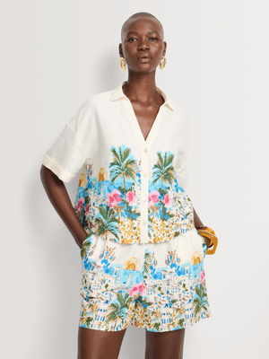 Co-Ord Border Print Shorts