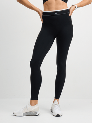 TS Womens Peep Out Black/White Tights