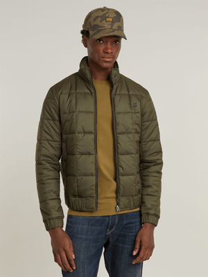 G-Star Men's Meefic Quilted Green Jacket