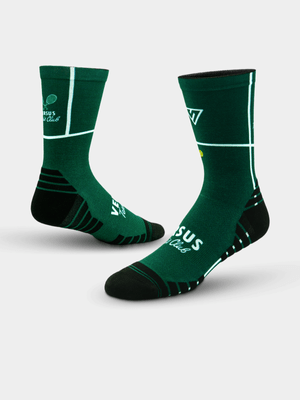 Versus Retro Tennis Active Crew Green Socks