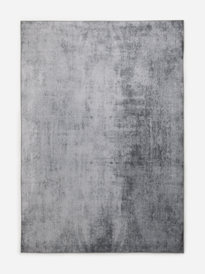 Jet Home Charcoal Distressed Chenille Rug