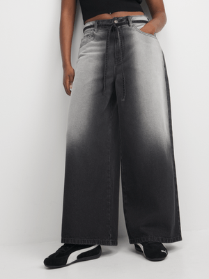 The FIX Women's Black Mega Baggy Jeans