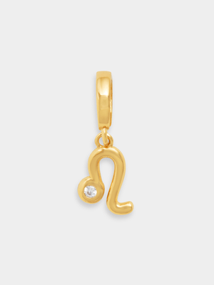 14ct Gold Plated Cubic Zirconia Leo Charm