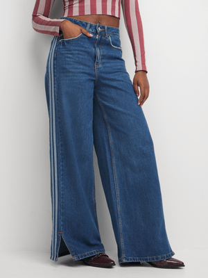 The FIX Women's Medium Wash Wide Leg Jeans