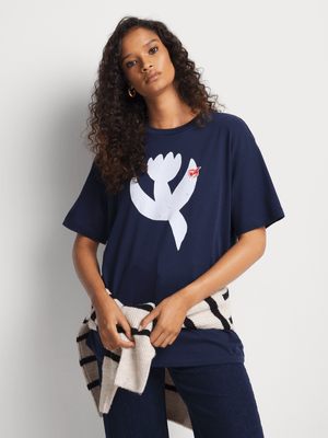 Women's Scotch & Soda Navy Core The Free Spirit Peace T-shirt