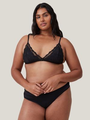 Women's Cotton On Grey Seamless Triangle Padded Bralett