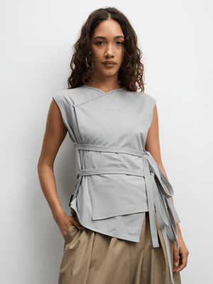 Anatomy Women's Fitted Strappy Charcoal T-Shirt