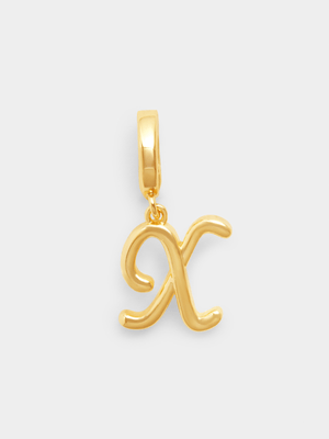 14ct Gold Plated Initial X Charm