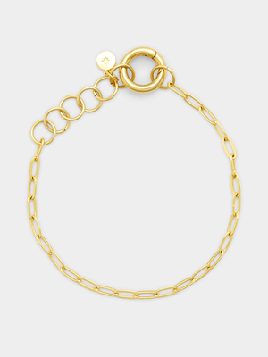 14ct Gold Plated Anchor Chain Bracelet