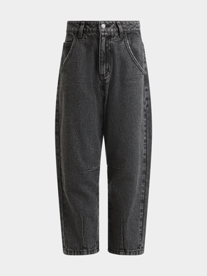 Exact Older Boy's Black Barrel Leg Jeans