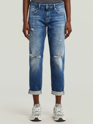 G-Star Women's Kate Boyfriend Cinch Denim Blue Jeans