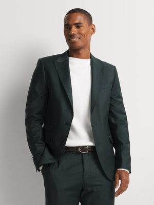 Fabiani Men's Deep Green Wool Suit Jacket