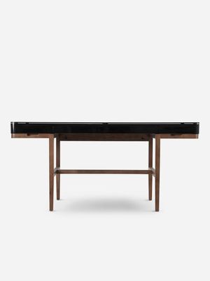 Buro Office Desk Black With Glass Top