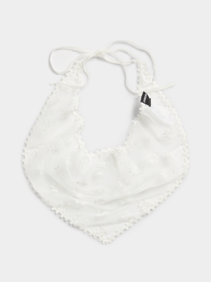 Redbat Women's White Lace Scarf