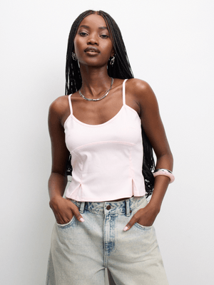 The FIX Women's Pink Bengaline Cami Top