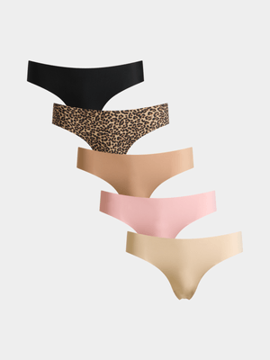 Women's Cotton On Multi 5 Pack The Invisible Cheeky Brief