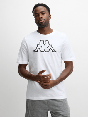Mens Kappa Logo Coly White/Black Tee