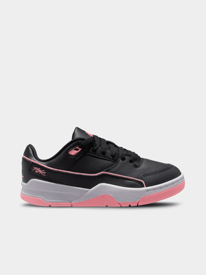 Jordan Junior Flight Court Black/Pink Gaze Sneaker