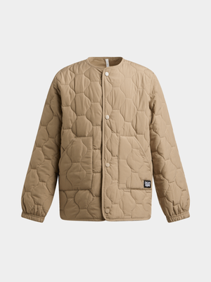 Exact Younger Boy's Natural Padded Quilted Jacket