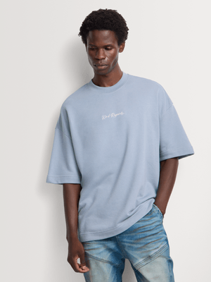 Markham Men's Extreme Boxy Fit Light Grey T-Shirt