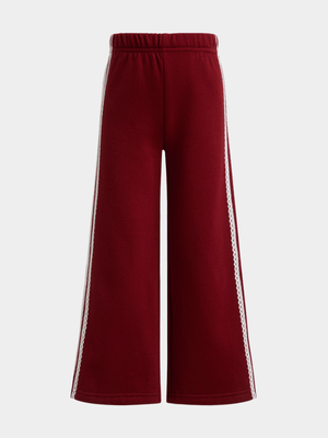 Exact Younger Girl's Burgundy Wide Leg Joggers