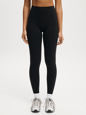 Cotton On Women's Black Active Ultra Luxe Invisible Scrunch Tights