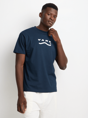 Mens Vans Determined Navy/White Tee