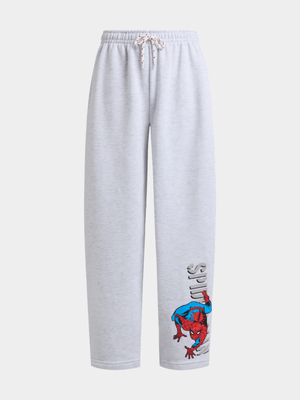 Jet Older Boys Grey Spiderman Barrel Joggers