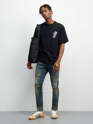 Redbat Men's AMG Super Skinny Dark Blue Jeans