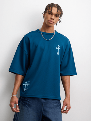 The FIX Men's Blue Uprising Graphic Top