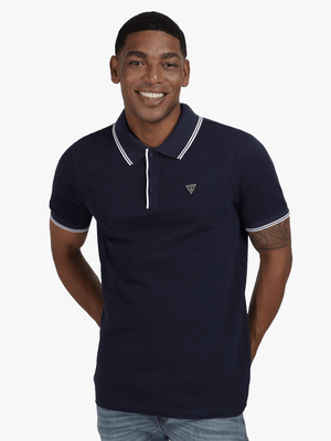 Men's Guess Core Tipped Cave Blue Golfer