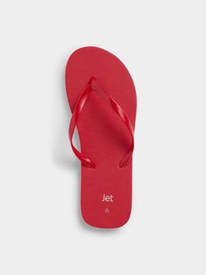 Jet Women's Red Basic Flip Flop