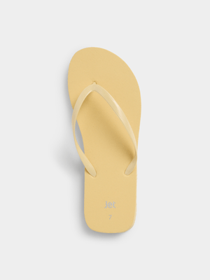 Jet Women's Soft Yellow Basic Flip Flop