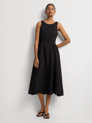 Fit & Flare Panelled Midi Dress