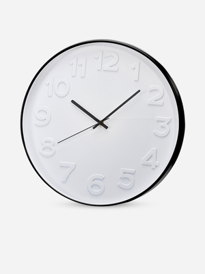 H & S Collection Wall Clock Pp Glass 400X45Mm