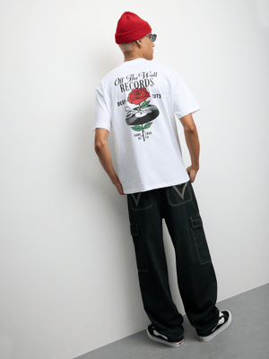 Vans Men's Off The Walls Records Deep Cuts White T-shirt