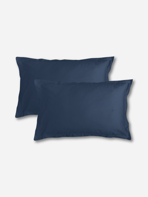 Volpes Egyptian Cotton 300tc Oxford Midnight Blue Pillowcase Pair