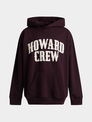 Jet Teen Boys Burgundy Teddy Active Hoody
