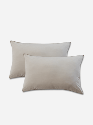 Volpes Washed Cotton Natural Pillowcase Pair