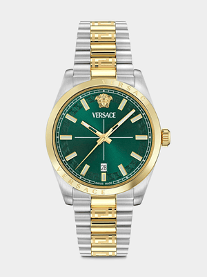 Versace Millennium Two-Tone Stainless Steel Bracelet Watch